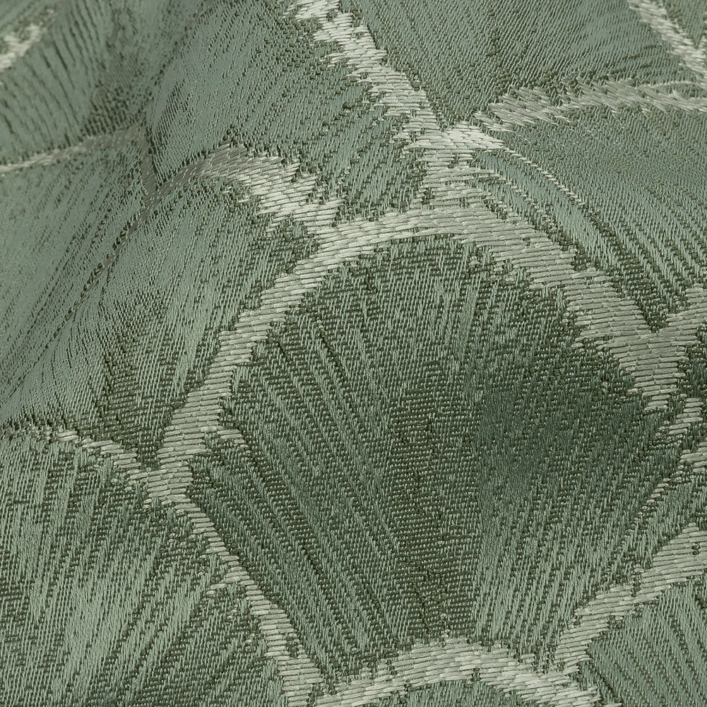 Drapery Jacquard - Jade Fan Scales - British Imported Detail Drapery Jacquard - Jade Fan Scales - British Imported Detail