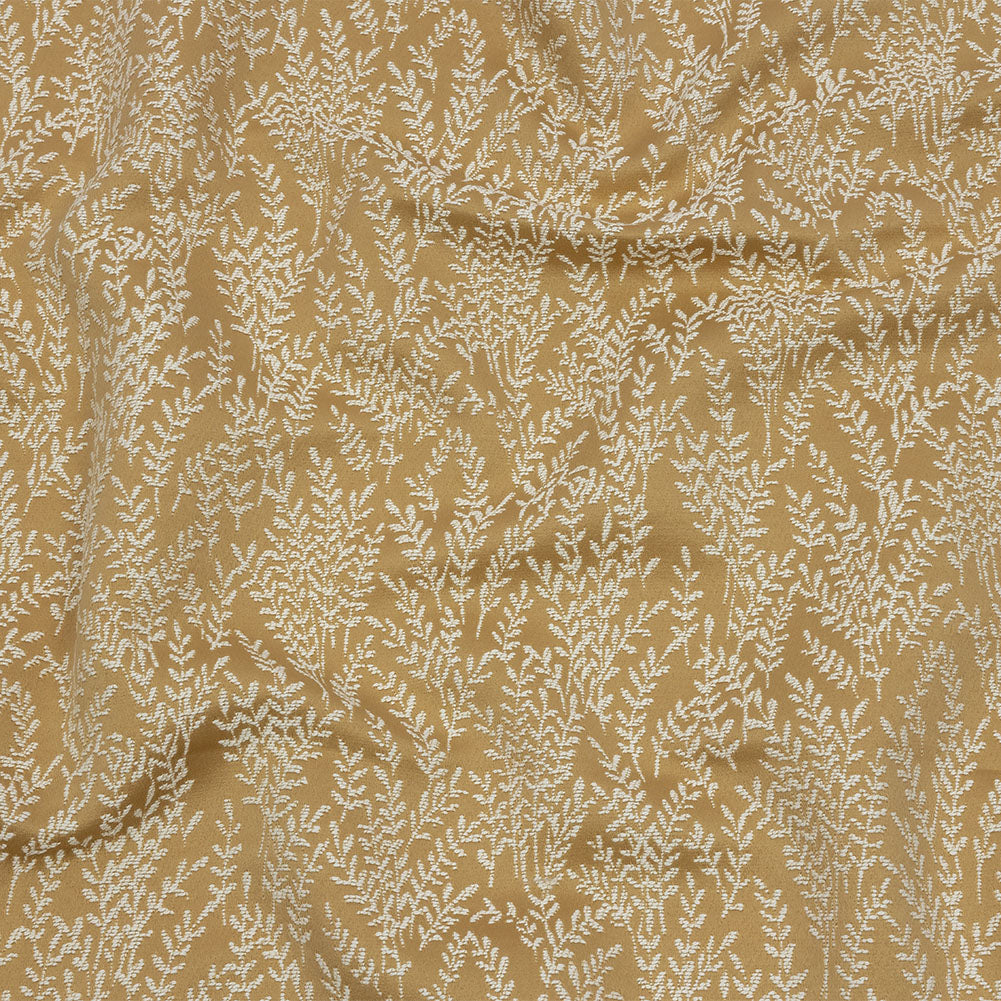 Drapery Jacquard - Gold Little Leaves - British Imported Drapery Jacquard - Gold Little Leaves - British Imported
