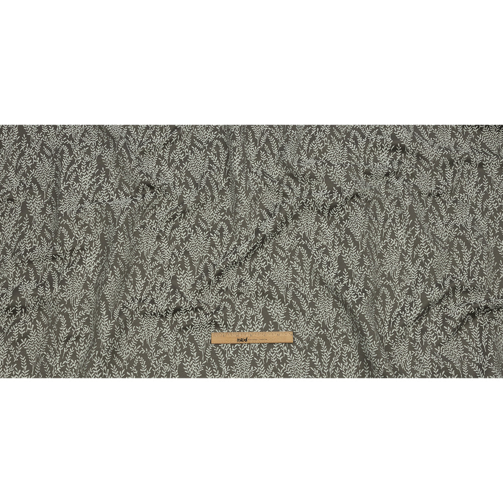 Drapery Jacquard - Grey Little Leaves - British Imported Full Drapery Jacquard - Grey Little Leaves - British Imported Full