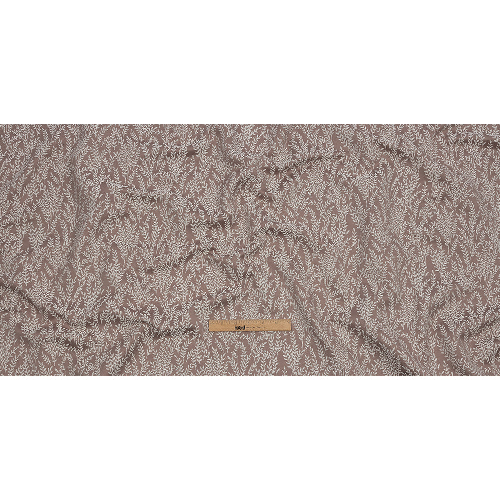 Drapery Jacquard - Mauve Little Leaves - British Imported Full Drapery Jacquard - Mauve Little Leaves - British Imported Full