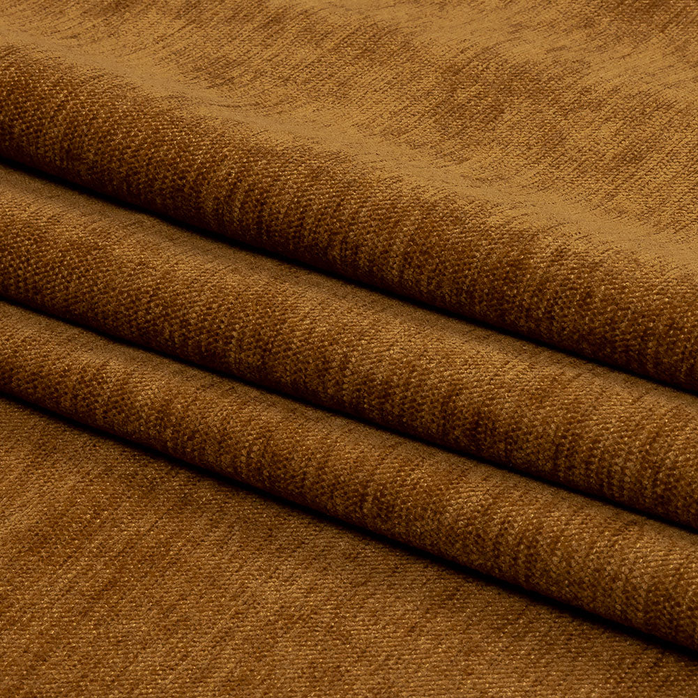 Polyester Upholstery Chenille - Bronze - British Imported Folded Polyester Upholstery Chenille - Bronze - British Imported Folded