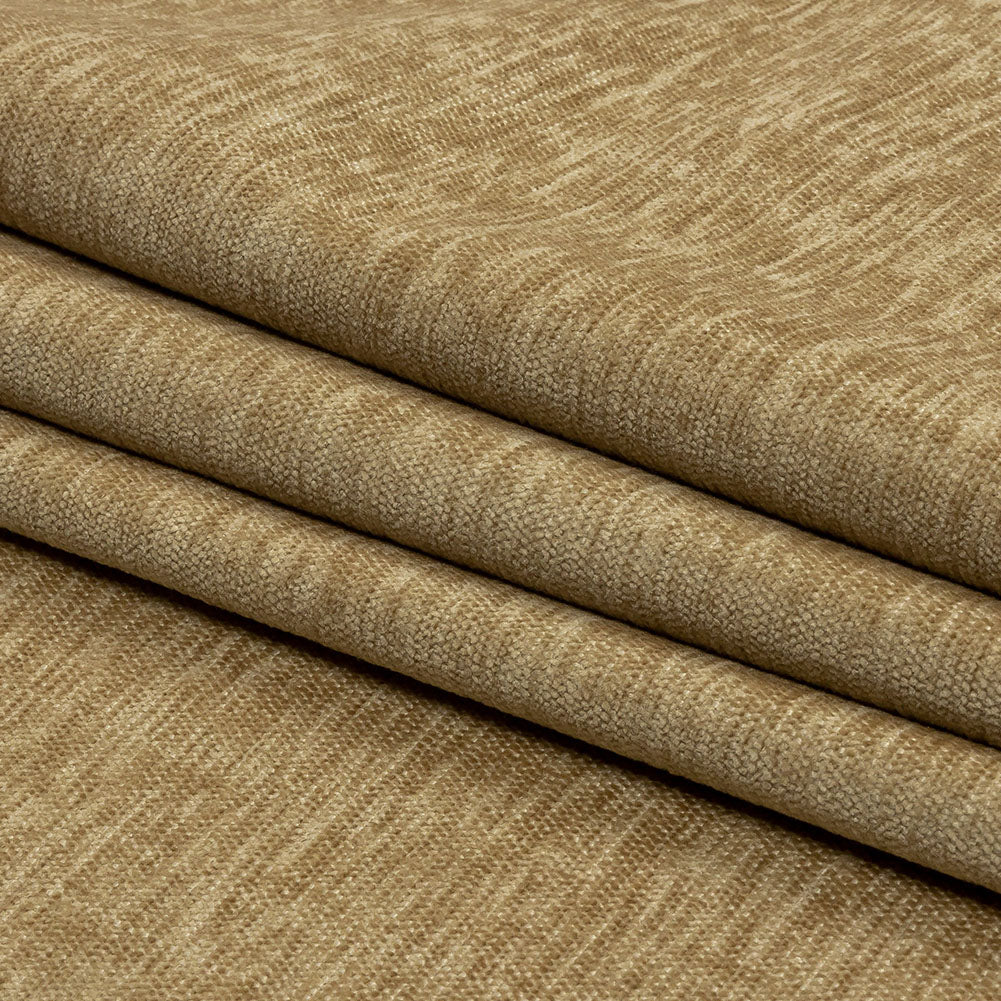 Polyester Upholstery Chenille - Caramel - British Imported Folded Polyester Upholstery Chenille - Caramel - British Imported Folded