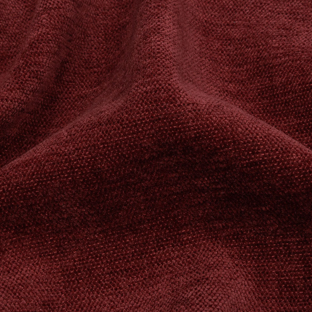 Polyester Upholstery Chenille - Cranberry - British Imported Detail Polyester Upholstery Chenille - Cranberry - British Imported Detail