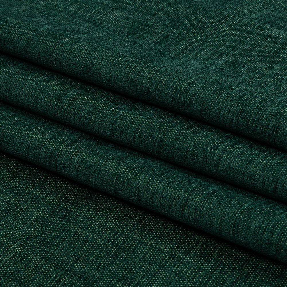Polyester Upholstery Chenille - Emerald - British Imported Folded Polyester Upholstery Chenille - Emerald - British Imported Folded