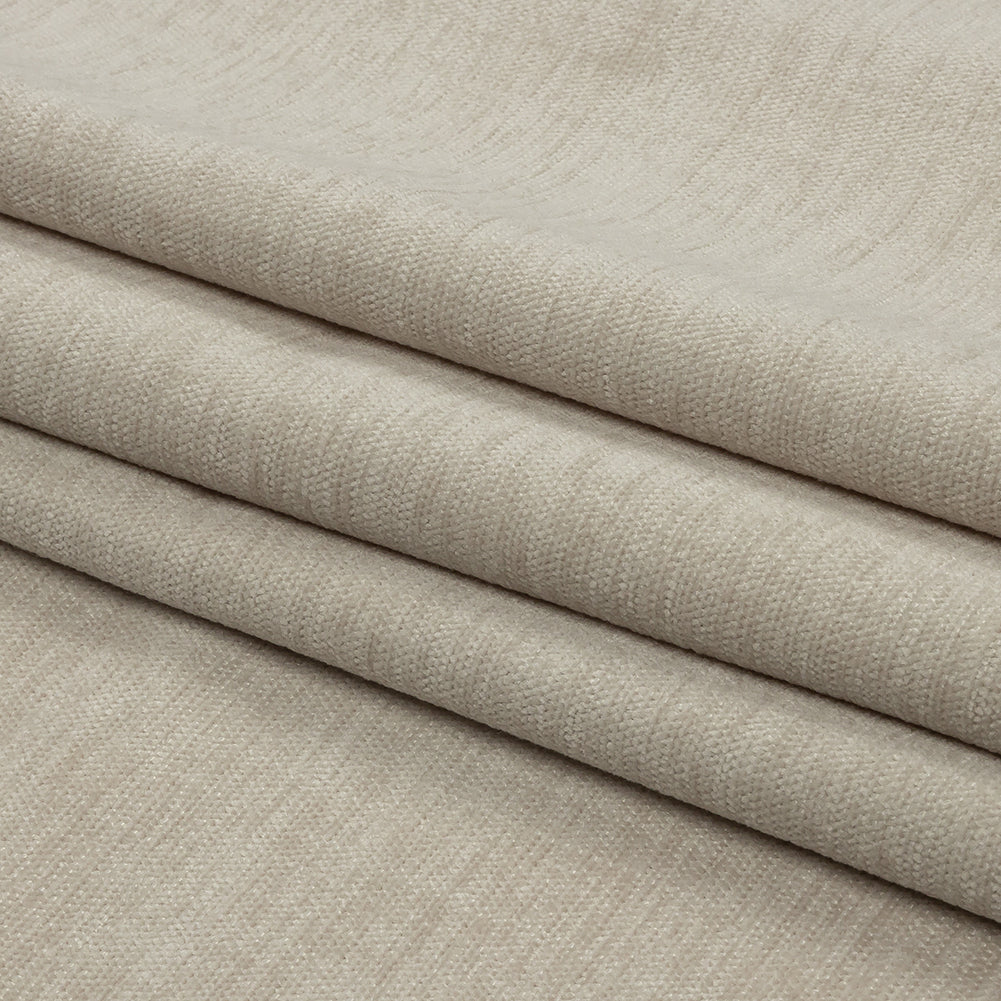 Polyester Upholstery Chenille - Oyster - British Imported Folded Polyester Upholstery Chenille - Oyster - British Imported Folded