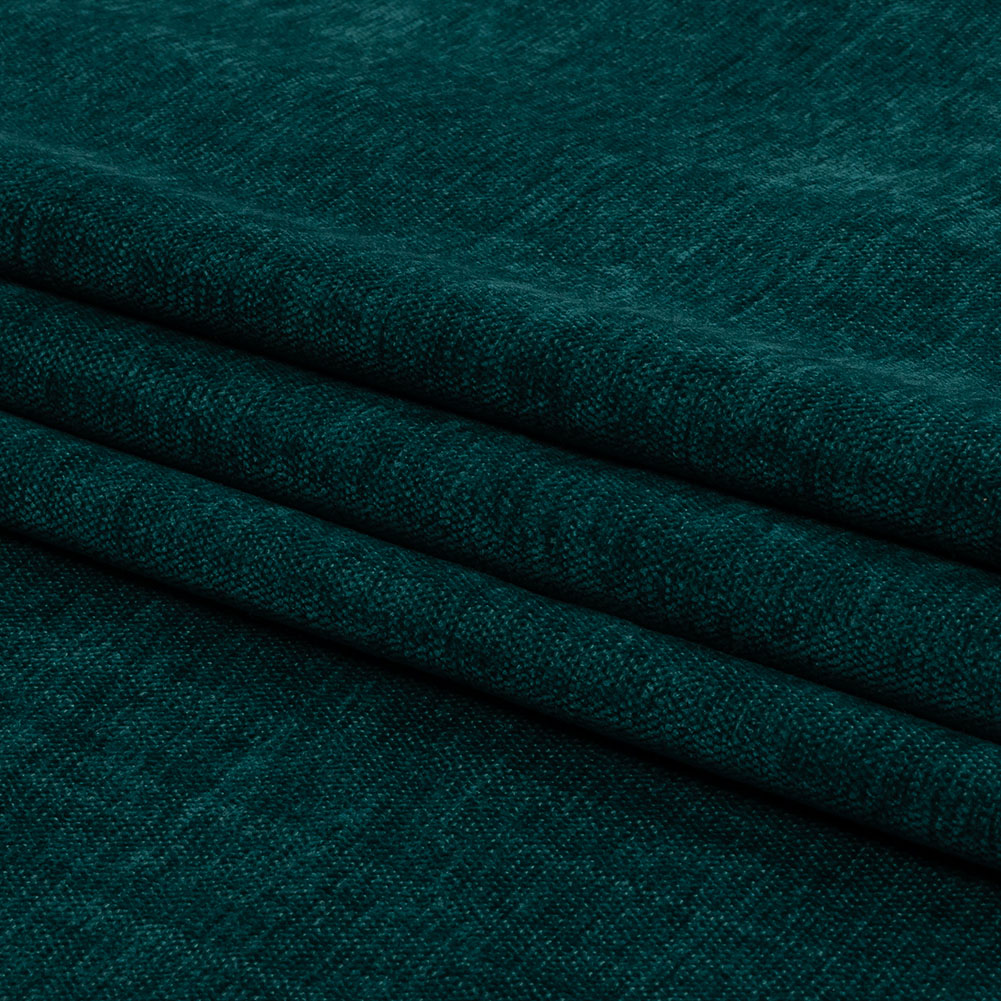 Polyester Upholstery Chenille - Peacock - British Imported Folded Polyester Upholstery Chenille - Peacock - British Imported Folded