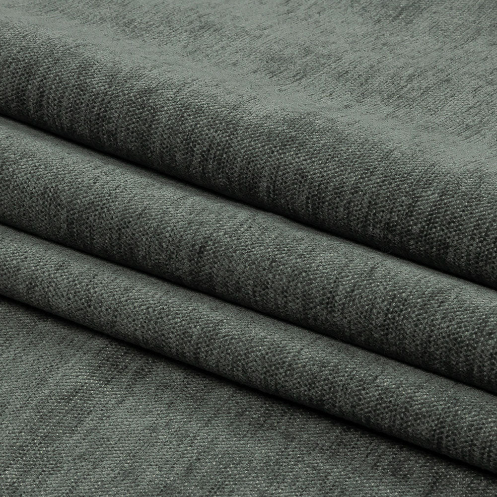 Polyester Upholstery Chenille - Slate - British Imported Folded Polyester Upholstery Chenille - Slate - British Imported Folded