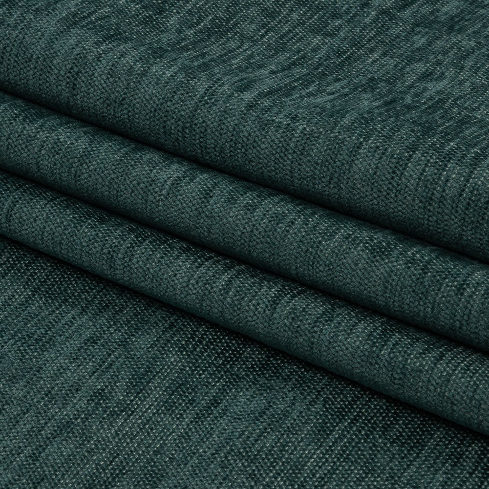 Polyester Upholstery Chenille - Teal - British Imported Folded Polyester Upholstery Chenille - Teal - British Imported Folded