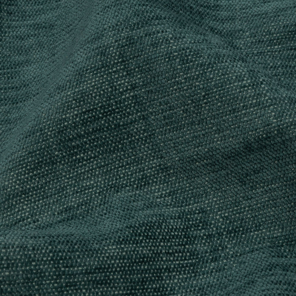 Polyester Upholstery Chenille - Teal - British Imported Detail Polyester Upholstery Chenille - Teal - British Imported Detail