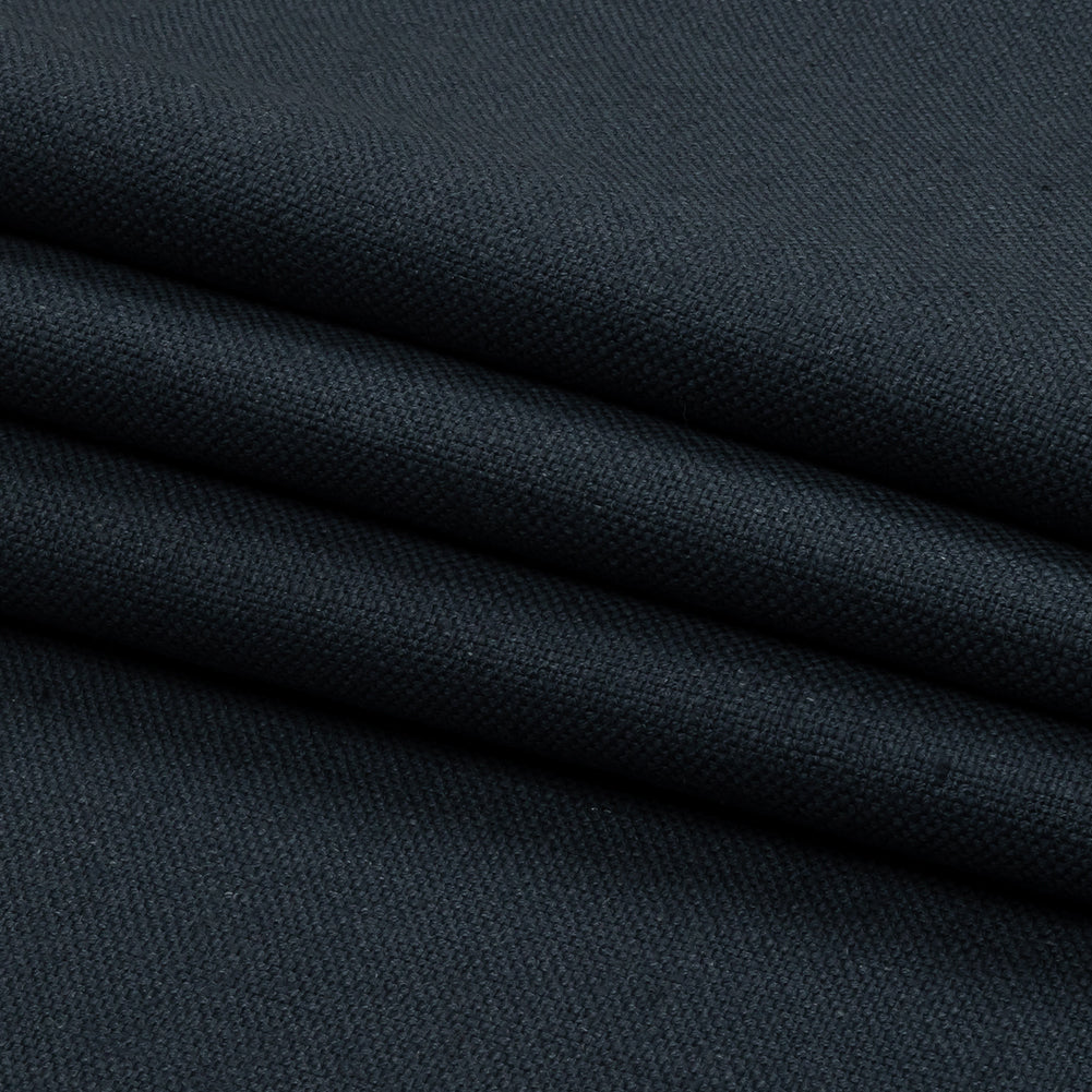 Heavyweight Linen Woven - Ink - British Imported Folded Heavyweight Linen Woven - Ink - British Imported Folded
