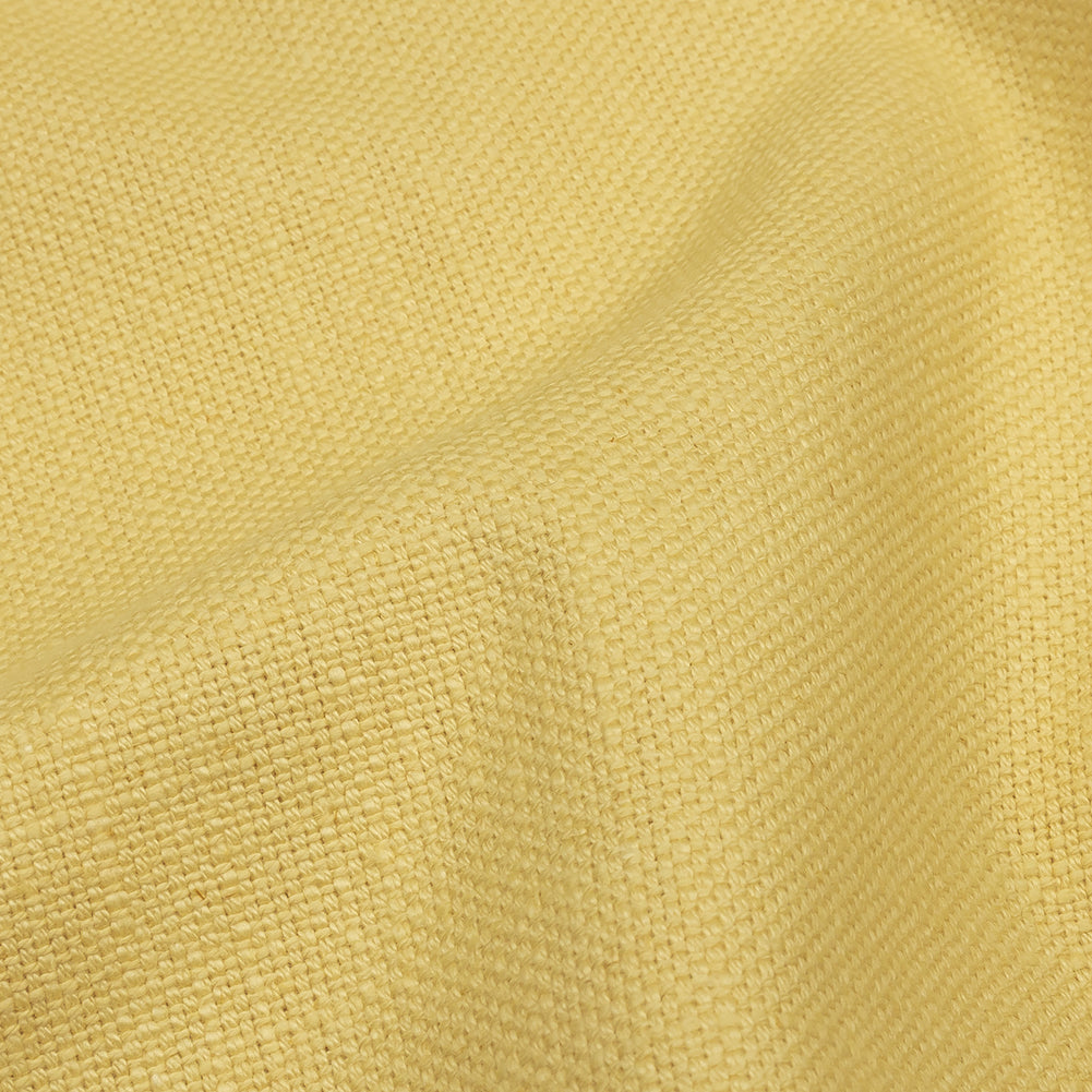 Heavyweight Linen Woven - Lemon - British Imported Detail Heavyweight Linen Woven - Lemon - British Imported Detail