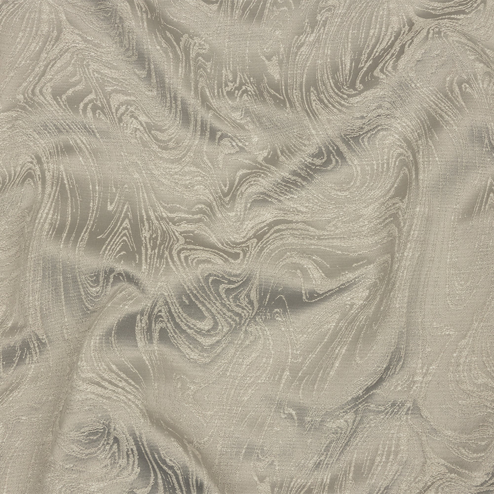 Cotton and Recycled Polyester Drapery Jacquard - Silver Marbled Lines - British Imported Cotton and Recycled Polyester Drapery Jacquard - Silver Marbled Lines - British Imported