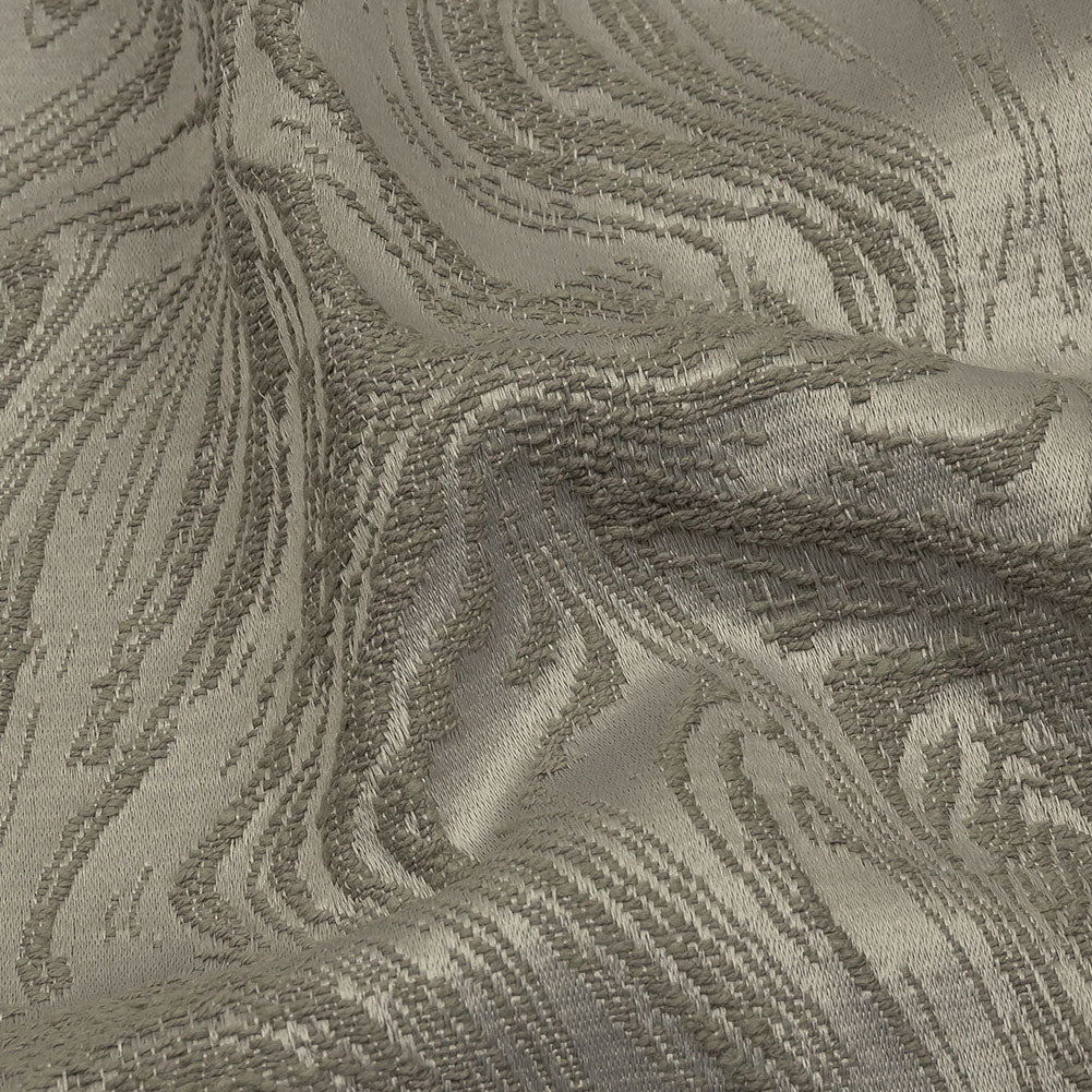 Cotton and Recycled Polyester Drapery Jacquard - Slate Marbled Lines - British Imported Detail Cotton and Recycled Polyester Drapery Jacquard - Slate Marbled Lines - British Imported Detail