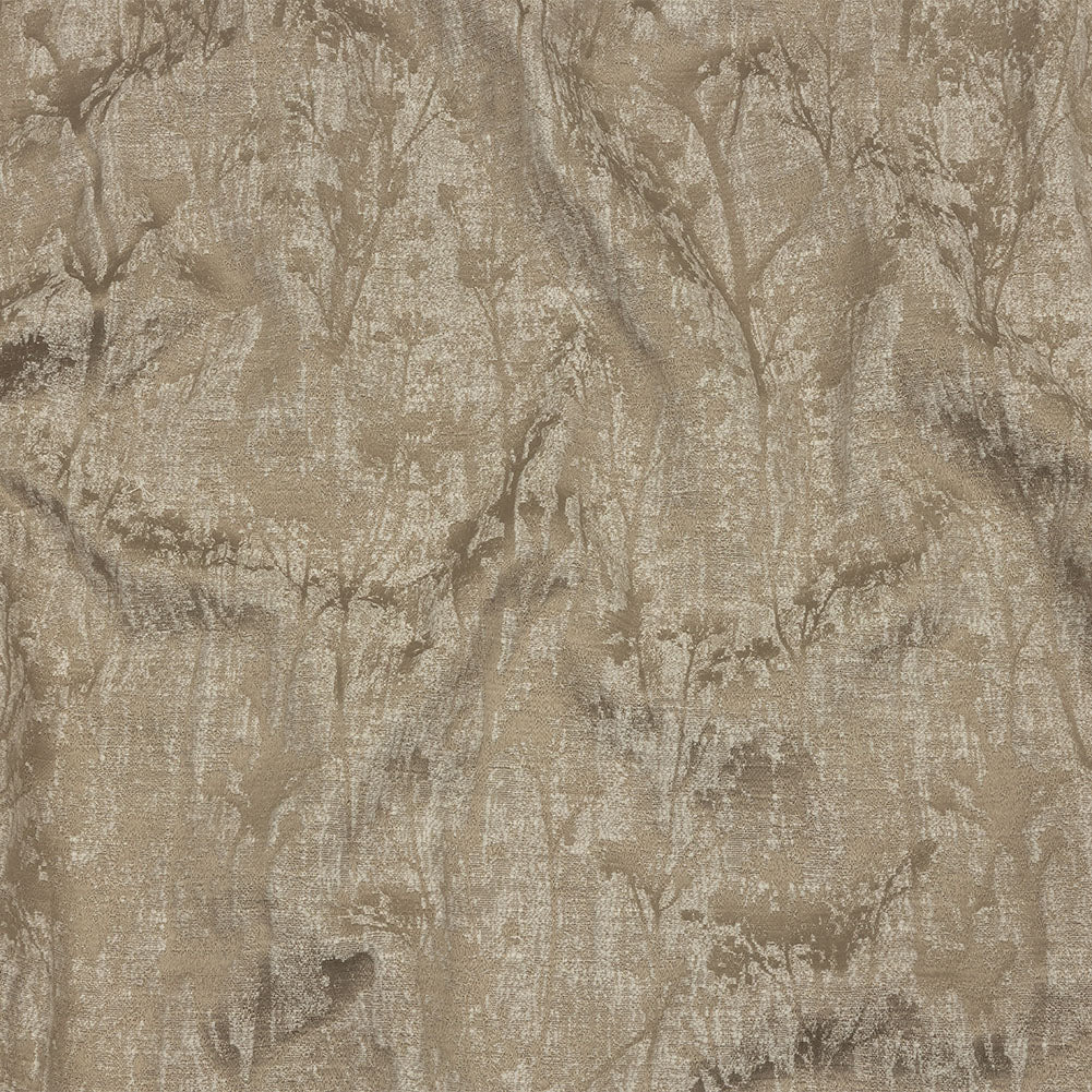 Cotton and Recycled Polyester Drapery Jacquard - Latte Misty Foliage - British Imported Cotton and Recycled Polyester Drapery Jacquard - Latte Misty Foliage - British Imported