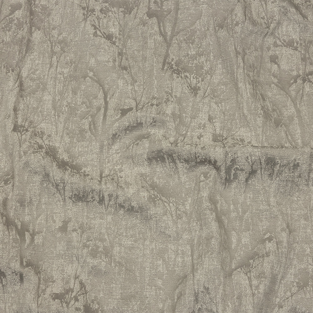 Cotton and Recycled Polyester Drapery Jacquard - Silver Misty Foliage - British Imported Cotton and Recycled Polyester Drapery Jacquard - Silver Misty Foliage - British Imported