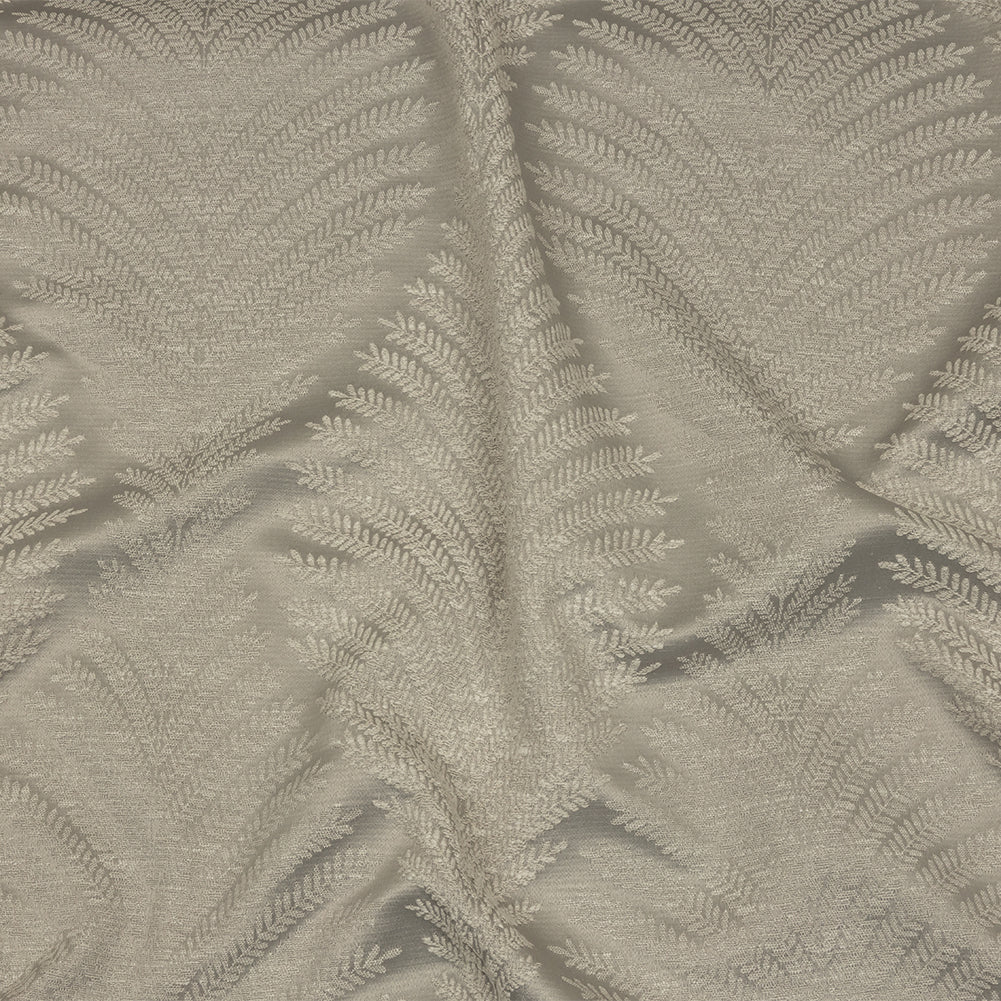 Cotton and Recycled Polyester Drapery Jacquard - Silver Leaf Chains - British Imported Cotton and Recycled Polyester Drapery Jacquard - Silver Leaf Chains - British Imported