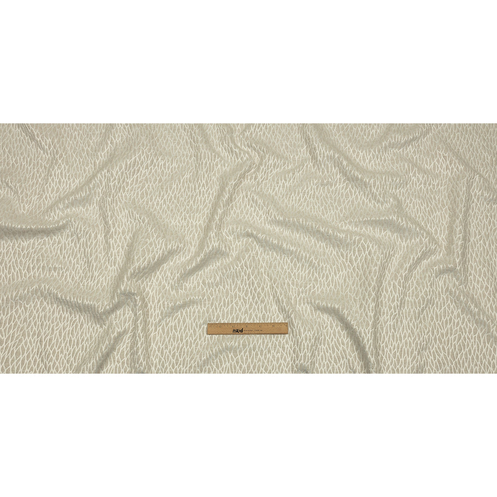 Recycled Polyester Drapery Jacquard - Ivory Stepping Stones - British Imported Full Recycled Polyester Drapery Jacquard - Ivory Stepping Stones - British Imported Full