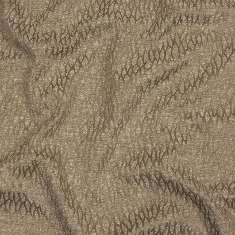 Recycled Polyester Drapery Jacquard - Latte Stepping Stones - British Imported Recycled Polyester Drapery Jacquard - Latte Stepping Stones - British Imported