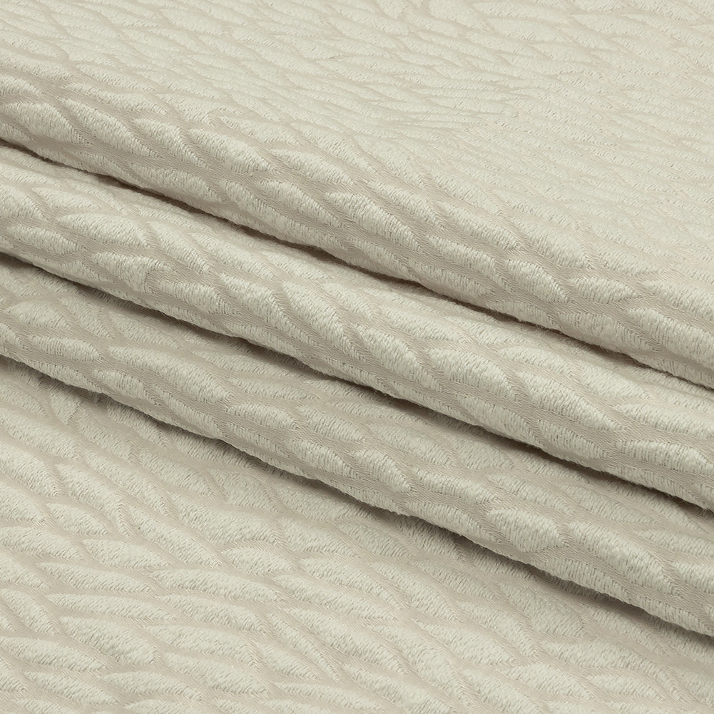 Recycled Polyester Drapery Jacquard - Pearl Stepping Stones - British Imported Folded Recycled Polyester Drapery Jacquard - Pearl Stepping Stones - British Imported Folded