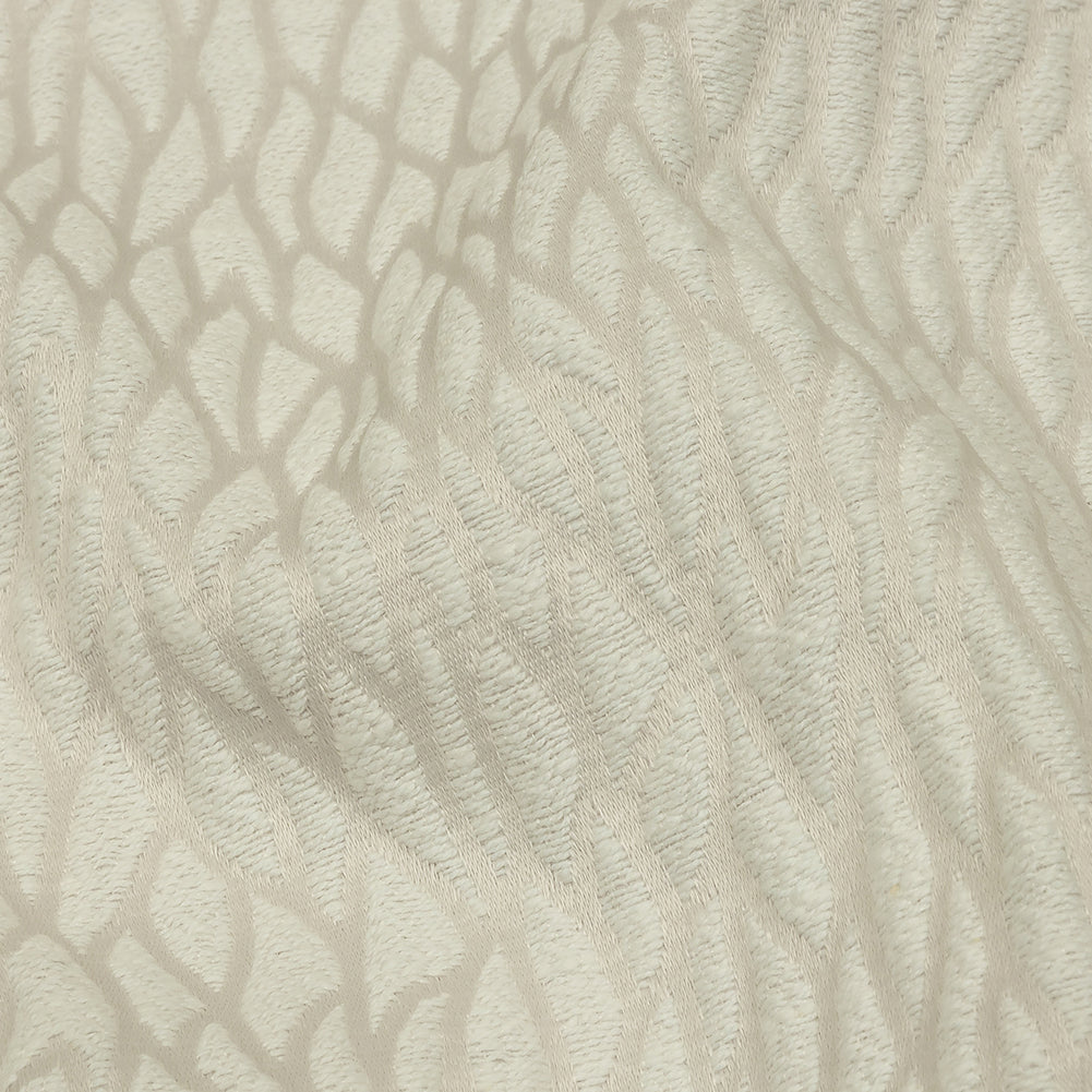 Recycled Polyester Drapery Jacquard - Pearl Stepping Stones - British Imported Detail Recycled Polyester Drapery Jacquard - Pearl Stepping Stones - British Imported Detail