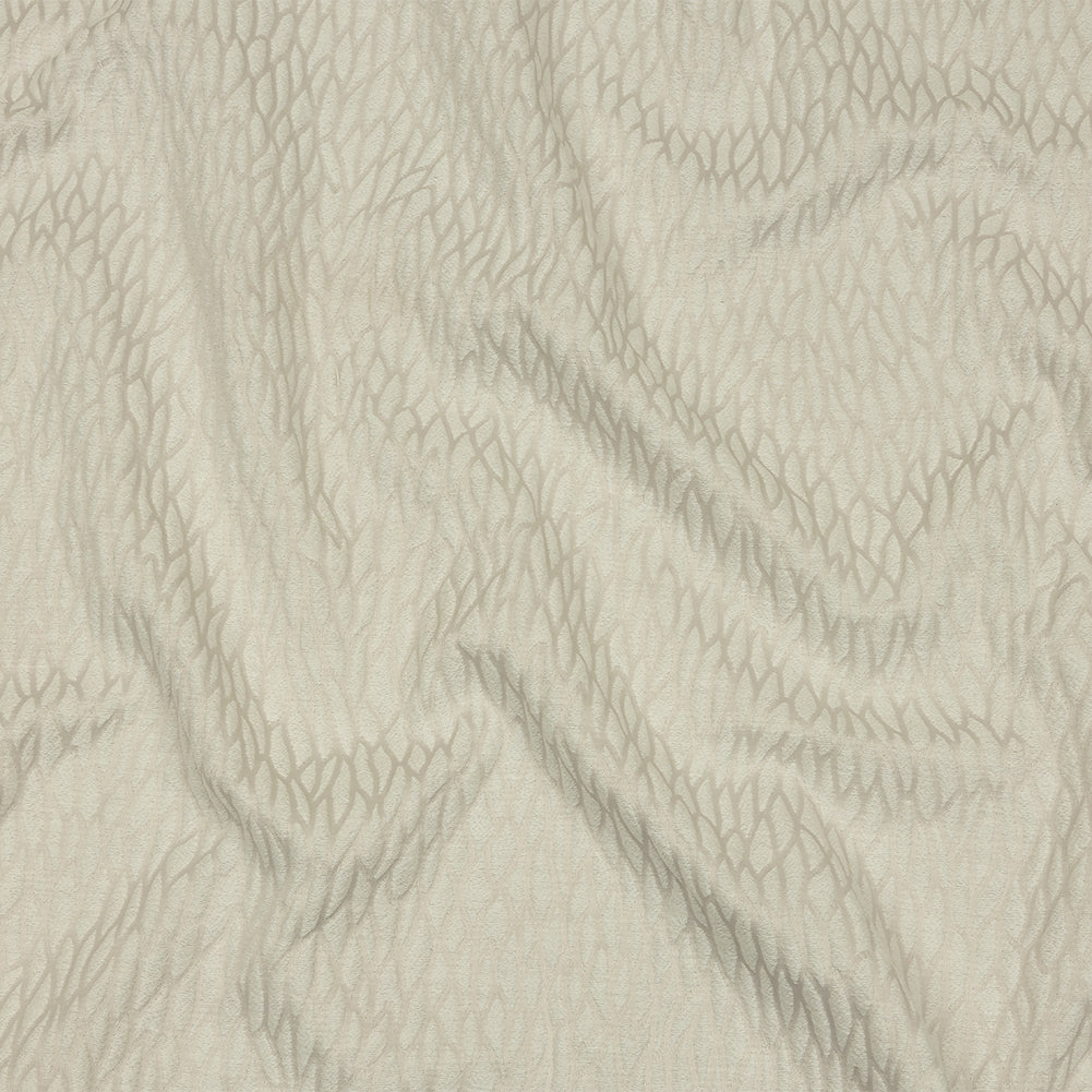 Recycled Polyester Drapery Jacquard - Pearl Stepping Stones - British Imported Recycled Polyester Drapery Jacquard - Pearl Stepping Stones - British Imported