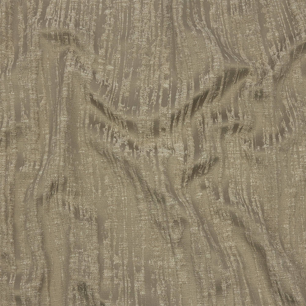 Recycled Polyester Drapery Jacquard - Latte Striated - British Imported Recycled Polyester Drapery Jacquard - Latte Striated - British Imported