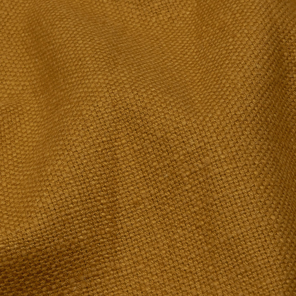 Heavyweight Linen Woven - Ochre - British Imported Detail Heavyweight Linen Woven - Ochre - British Imported Detail