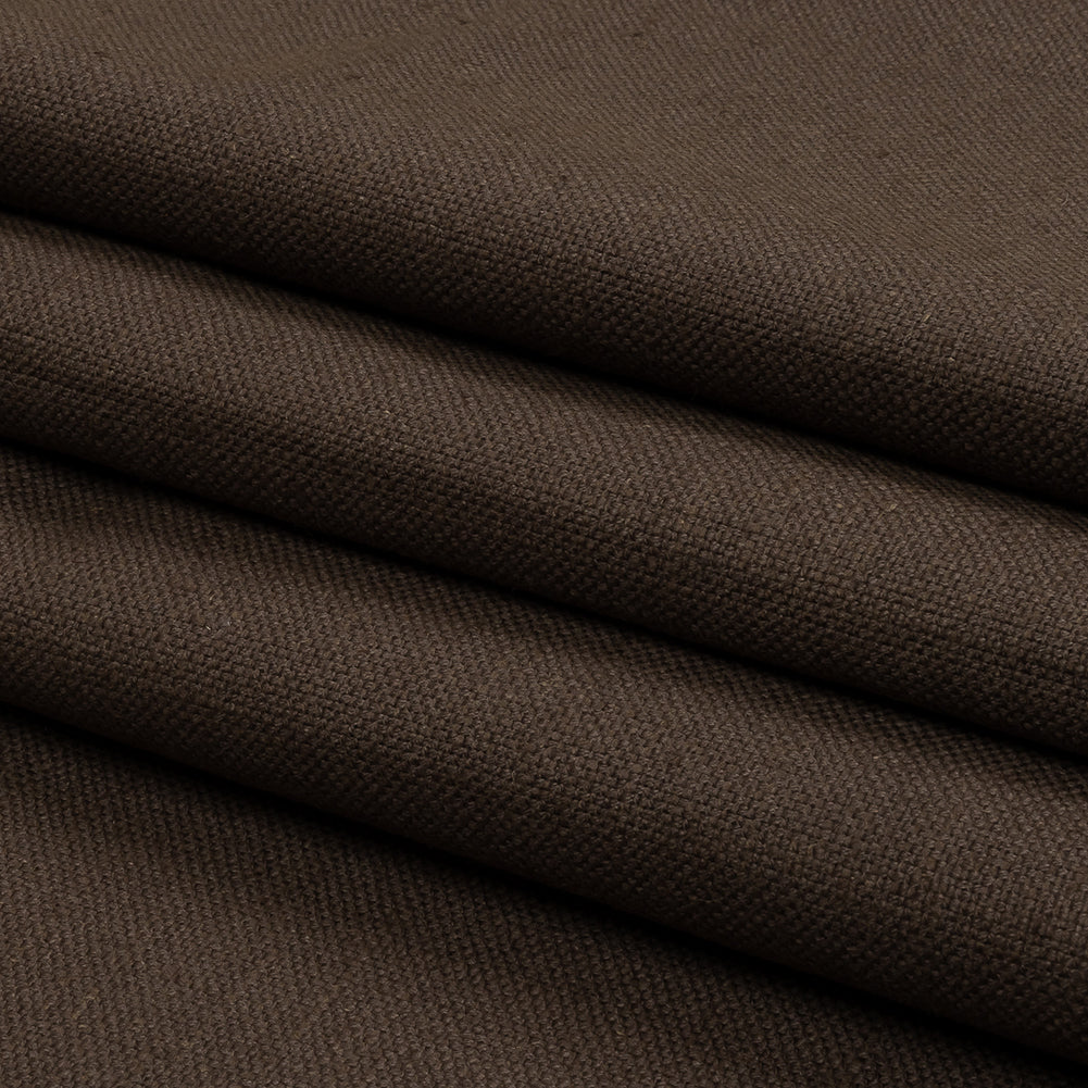 Heavyweight Linen Woven - Praline - British Imported Folded Heavyweight Linen Woven - Praline - British Imported Folded