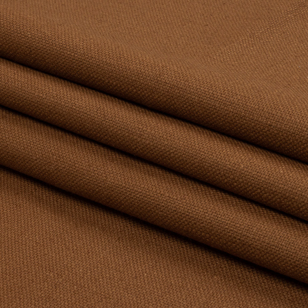 Heavyweight Linen Woven - Rust - British Imported Folded Heavyweight Linen Woven - Rust - British Imported Folded