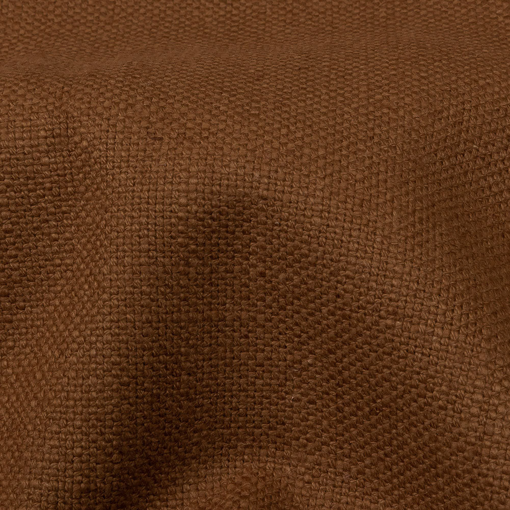 Heavyweight Linen Woven - Rust - British Imported Detail Heavyweight Linen Woven - Rust - British Imported Detail