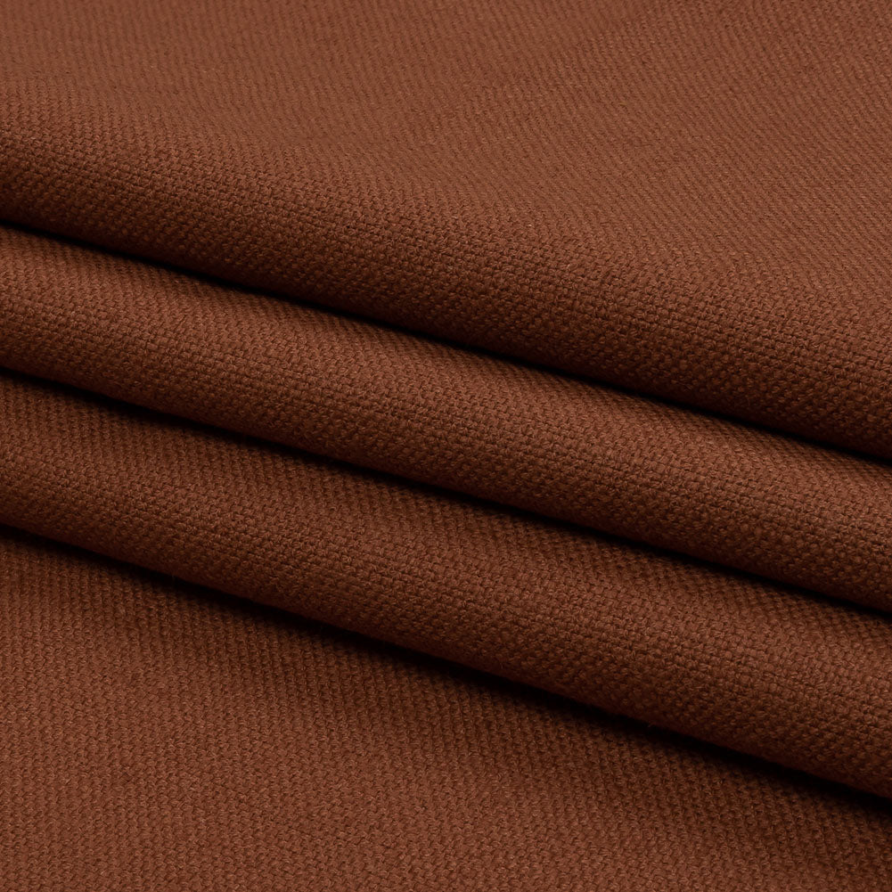 Heavyweight Linen Woven - Terracotta - British Imported Folded Heavyweight Linen Woven - Terracotta - British Imported Folded