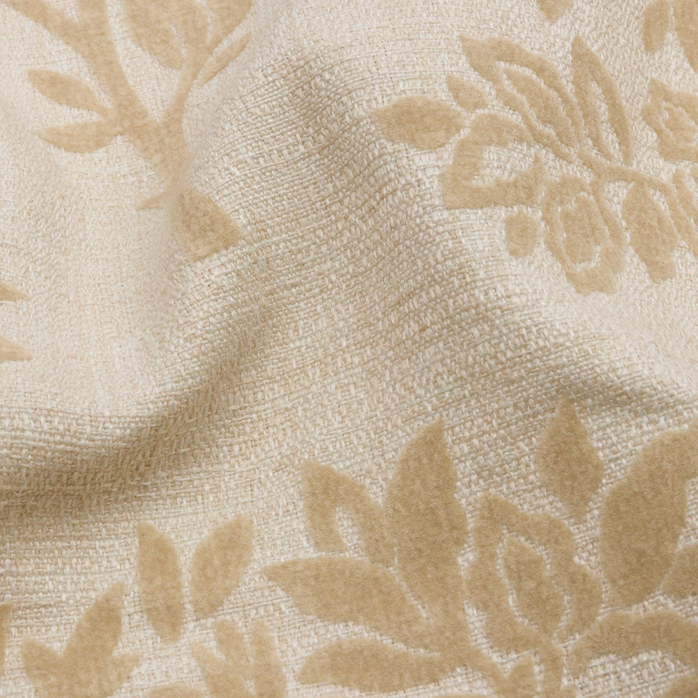 Soft Textured Recycled Polyester Drapery Woven - Sesame - British Imported Detail Soft Textured Recycled Polyester Drapery Woven - Sesame - British Imported Detail