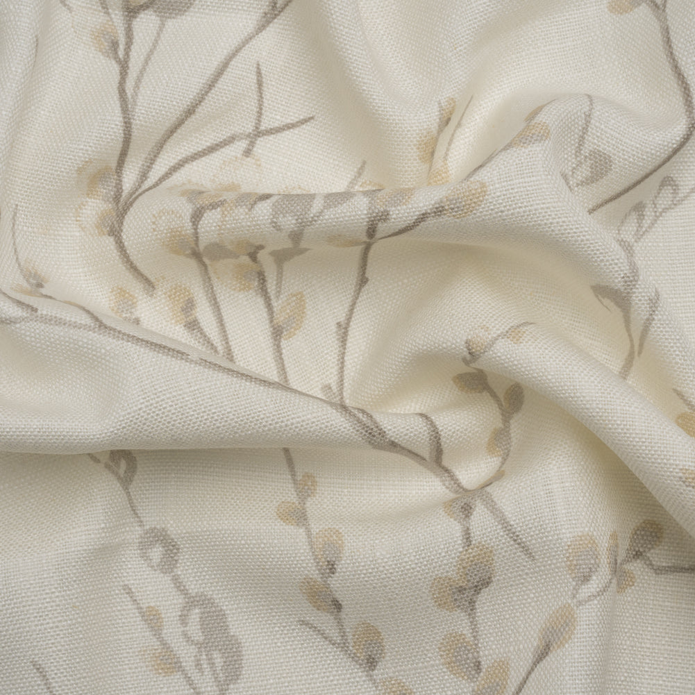 Linen and Rayon Drapery Woven - Dove Prairie Willow - British Imported Linen and Rayon Drapery Woven - Dove Prairie Willow - British Imported