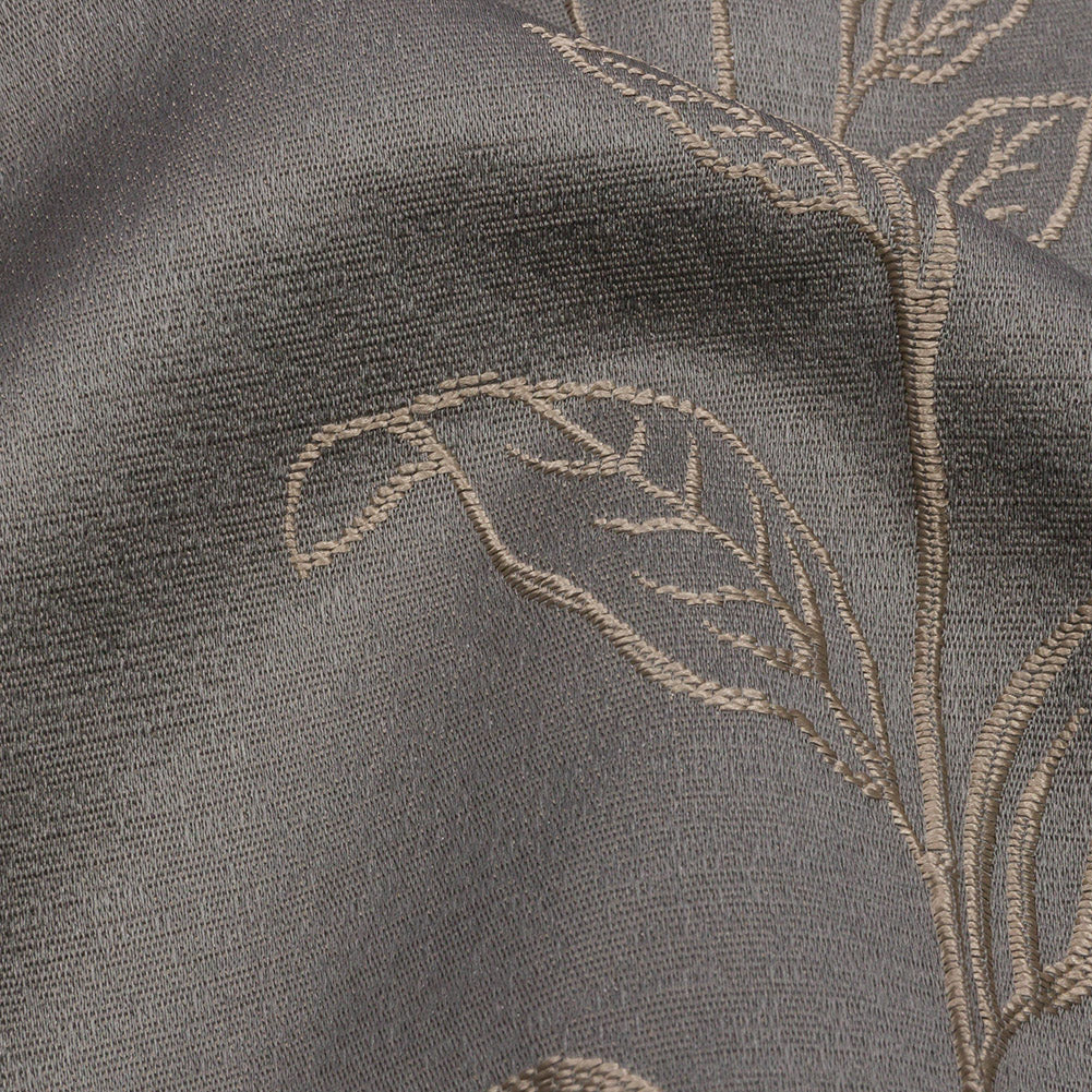 Drapery Jacquard - Shadow Hydrangea Stems - British Imported Detail Drapery Jacquard - Shadow Hydrangea Stems - British Imported Detail
