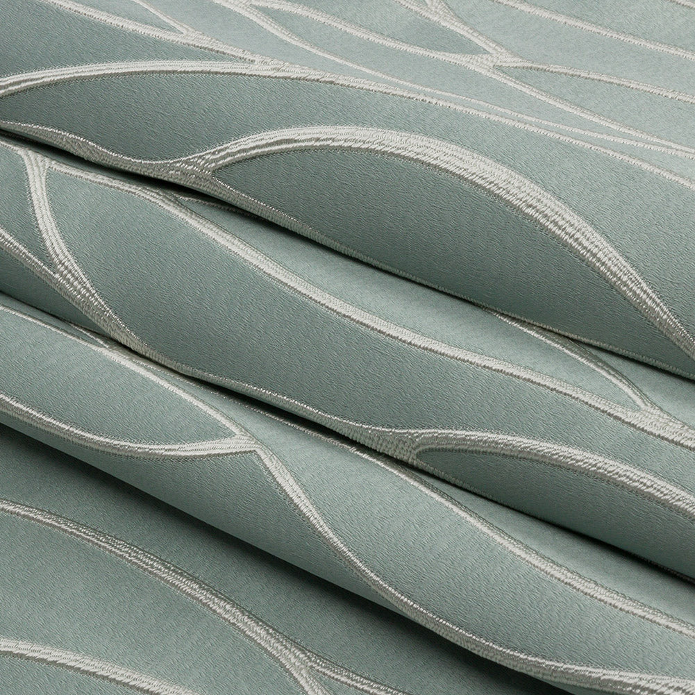 Satin-Faced Drapery Jacquard - Mineral Rippling Lines - British Imported Folded Satin-Faced Drapery Jacquard - Mineral Rippling Lines - British Imported Folded