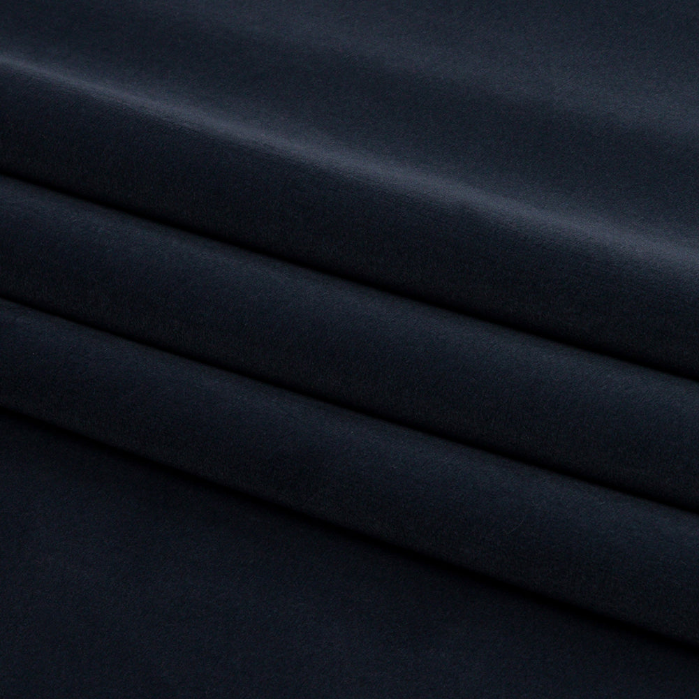 Lush Polyester Drapery Velvet - French Navy - British Imported Folded Lush Polyester Drapery Velvet - French Navy - British Imported Folded