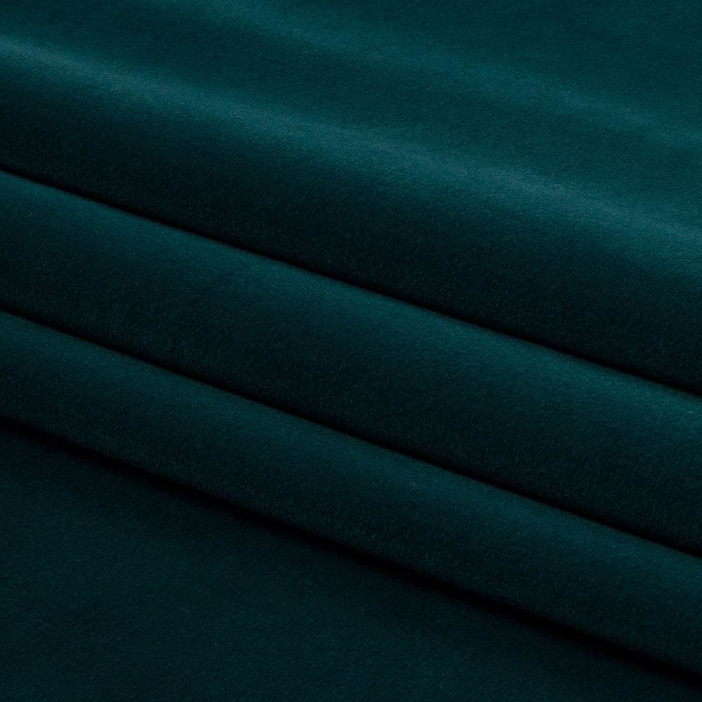 Lush Polyester Drapery Velvet - Peacock - British Imported Folded Lush Polyester Drapery Velvet - Peacock - British Imported Folded