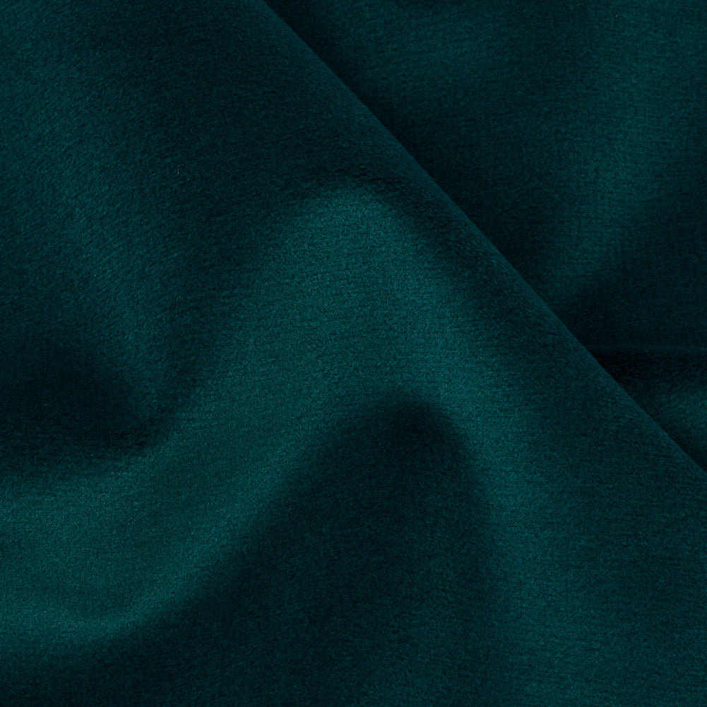 Lush Polyester Drapery Velvet - Peacock - British Imported Detail Lush Polyester Drapery Velvet - Peacock - British Imported Detail