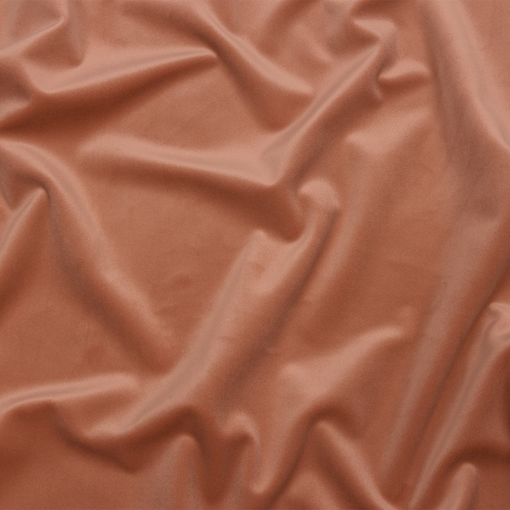 Lush Polyester Drapery Velvet - Terracotta - British Imported Lush Polyester Drapery Velvet - Terracotta - British Imported