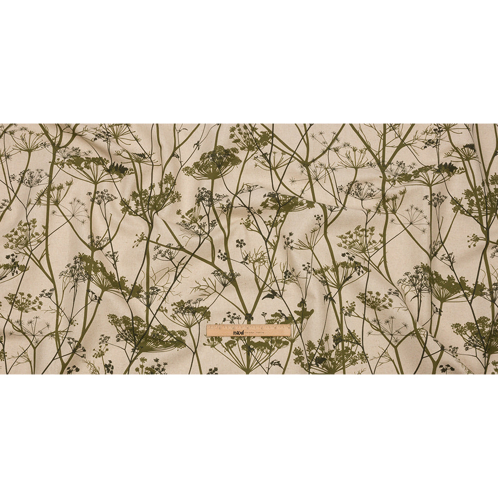 Cotton and Linen Canvas Print - Olive Chervil Silhouettes - British Imported Full Cotton and Linen Canvas Print - Olive Chervil Silhouettes - British Imported Full