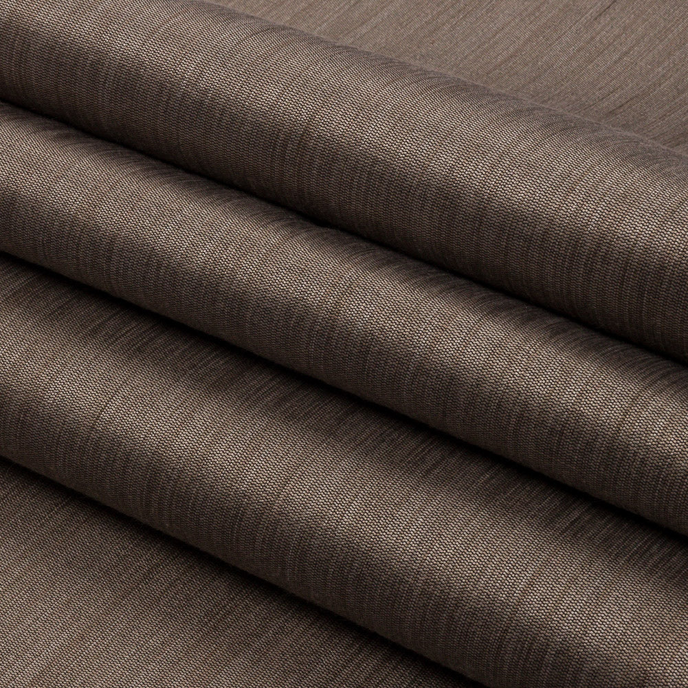Recycled Polyester Bengaline - Bronze Striations - British Imported Folded Recycled Polyester Bengaline - Bronze Striations - British Imported Folded