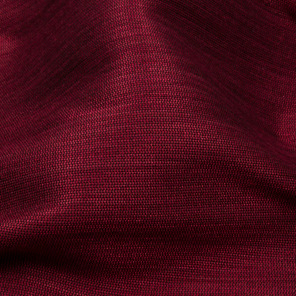 Recycled Polyester Bengaline - Cherry Striations - British Imported Detail Recycled Polyester Bengaline - Cherry Striations - British Imported Detail