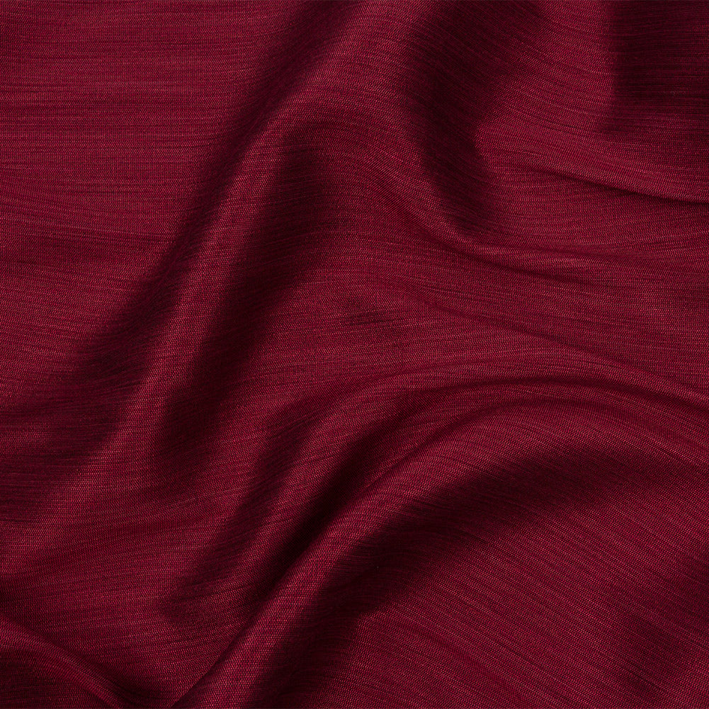 Recycled Polyester Bengaline - Cherry Striations - British Imported Recycled Polyester Bengaline - Cherry Striations - British Imported