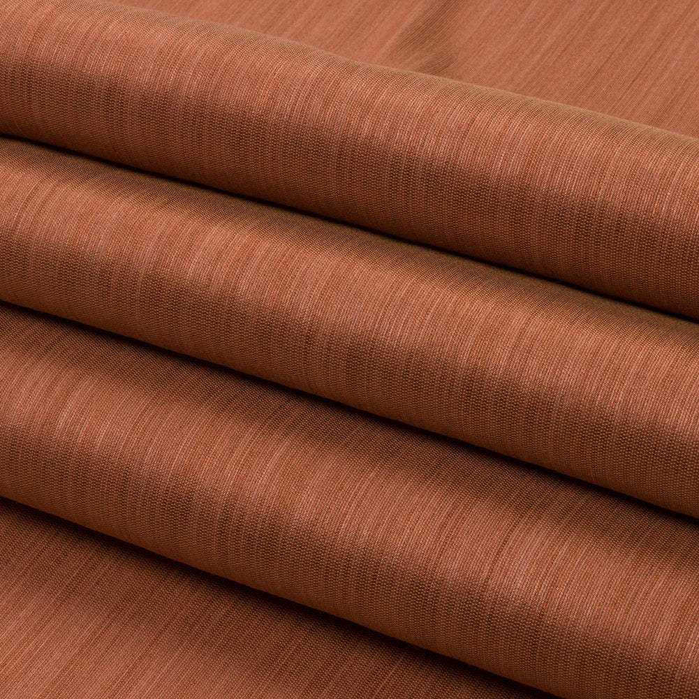 Recycled Polyester Bengaline - Clay Striations - British Imported Folded Recycled Polyester Bengaline - Clay Striations - British Imported Folded