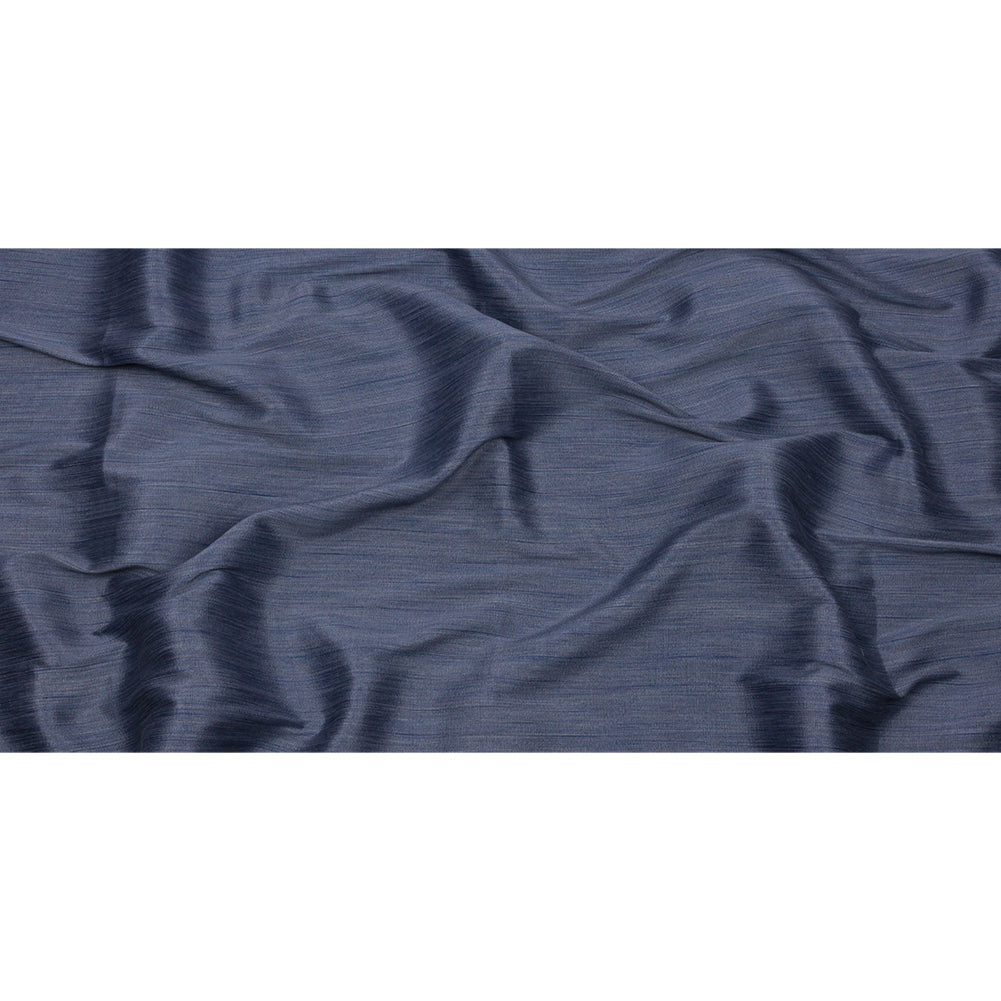 Recycled Polyester Bengaline - Denim Striations - British Imported Full Recycled Polyester Bengaline - Denim Striations - British Imported Full