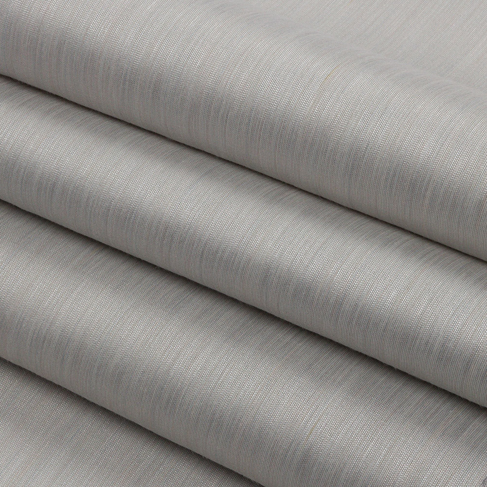 Recycled Polyester Bengaline - Dove Striations - British Imported Folded Recycled Polyester Bengaline - Dove Striations - British Imported Folded