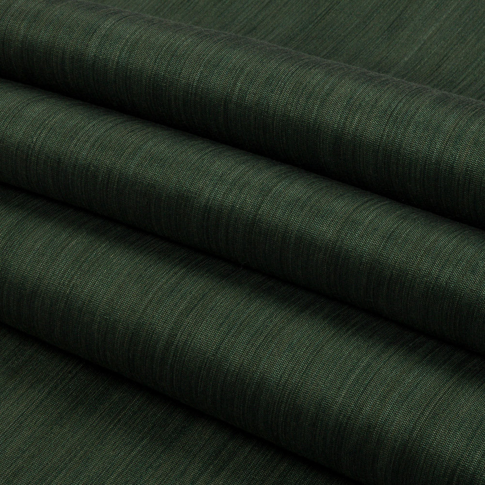 Recycled Polyester Bengaline - Emerald Striations - British Imported Folded Recycled Polyester Bengaline - Emerald Striations - British Imported Folded