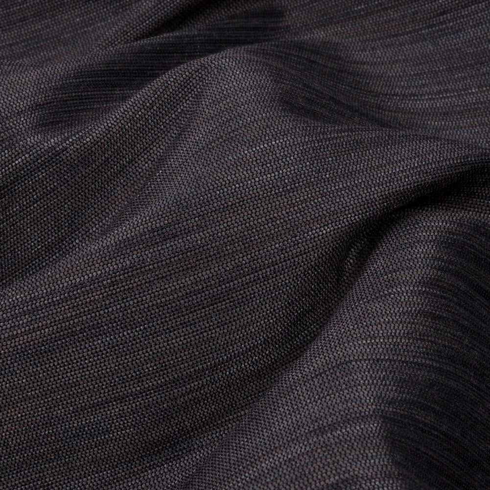 Recycled Polyester Bengaline - Graphite Striations - British Imported Detail Recycled Polyester Bengaline - Graphite Striations - British Imported Detail
