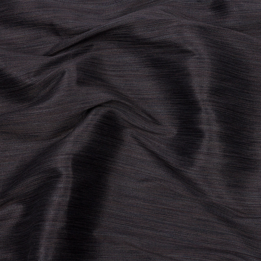 Recycled Polyester Bengaline - Graphite Striations - British Imported Recycled Polyester Bengaline - Graphite Striations - British Imported