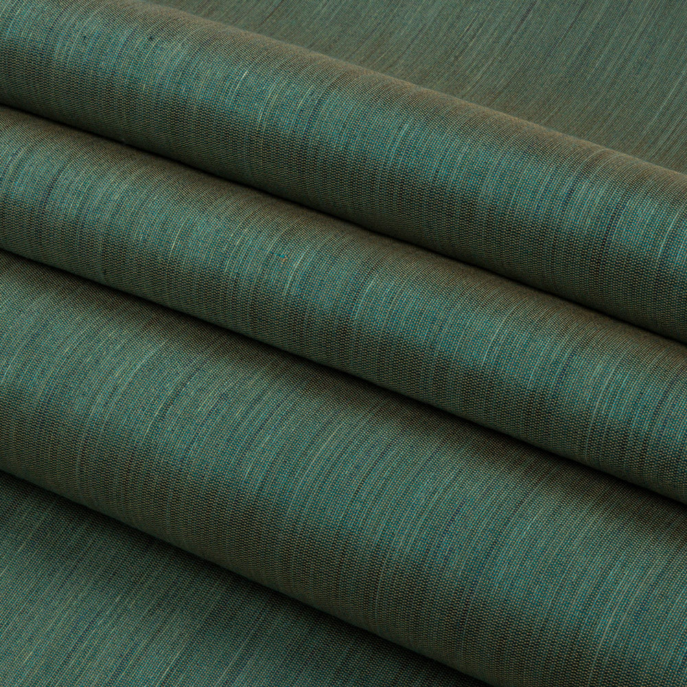 Recycled Polyester Bengaline - Jade Striations - British Imported Folded Recycled Polyester Bengaline - Jade Striations - British Imported Folded